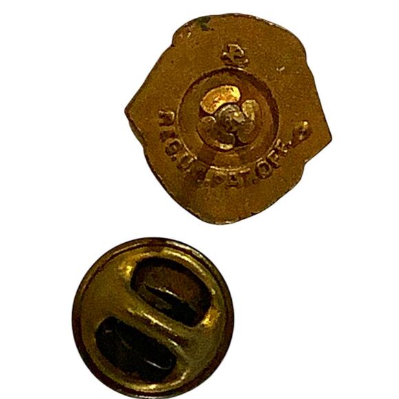 Vintage Lions Club International Gold Tone Lapel Pin, 5/8" x 1/2" - Picture 2 of 2